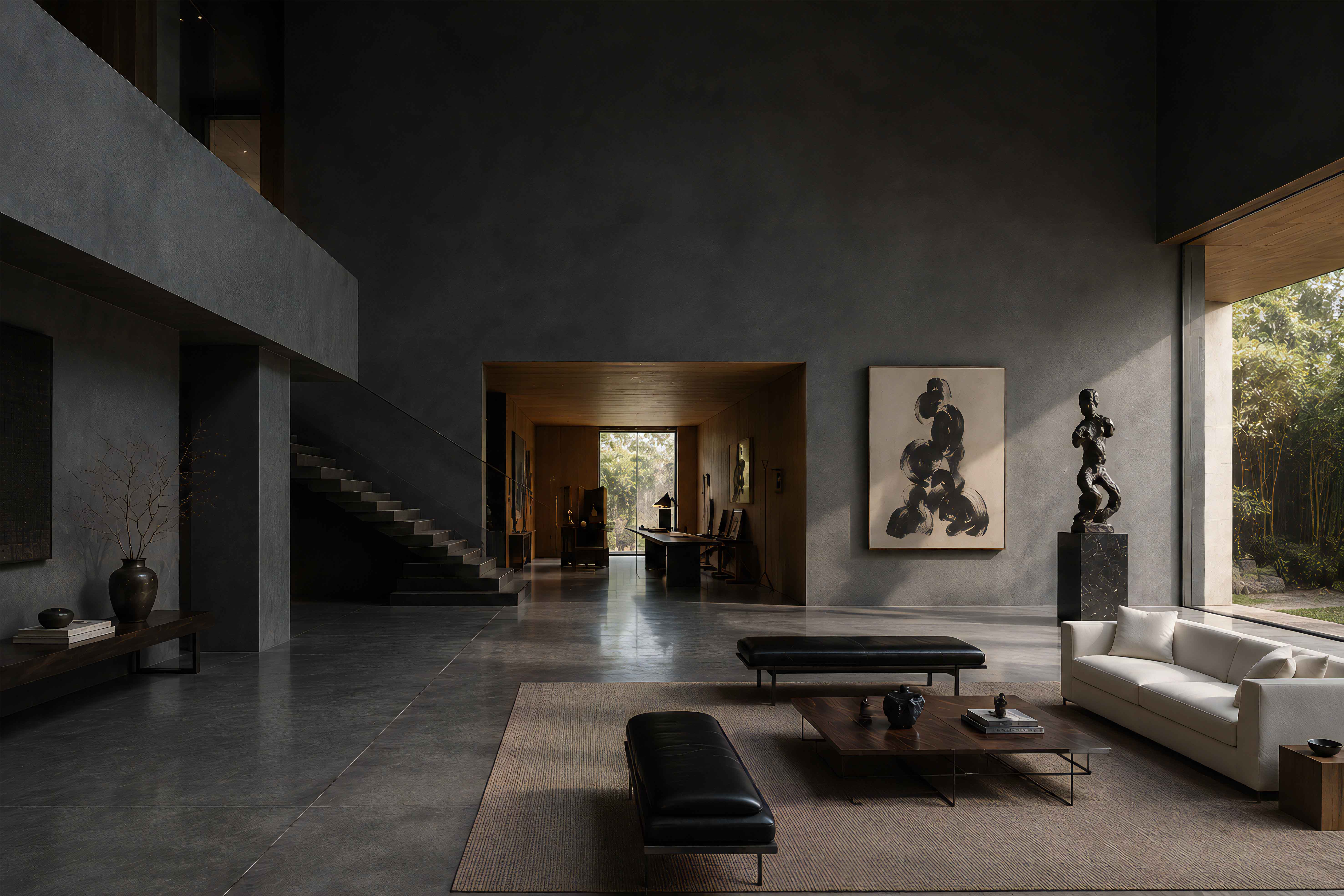 Interior shaped through art and curation